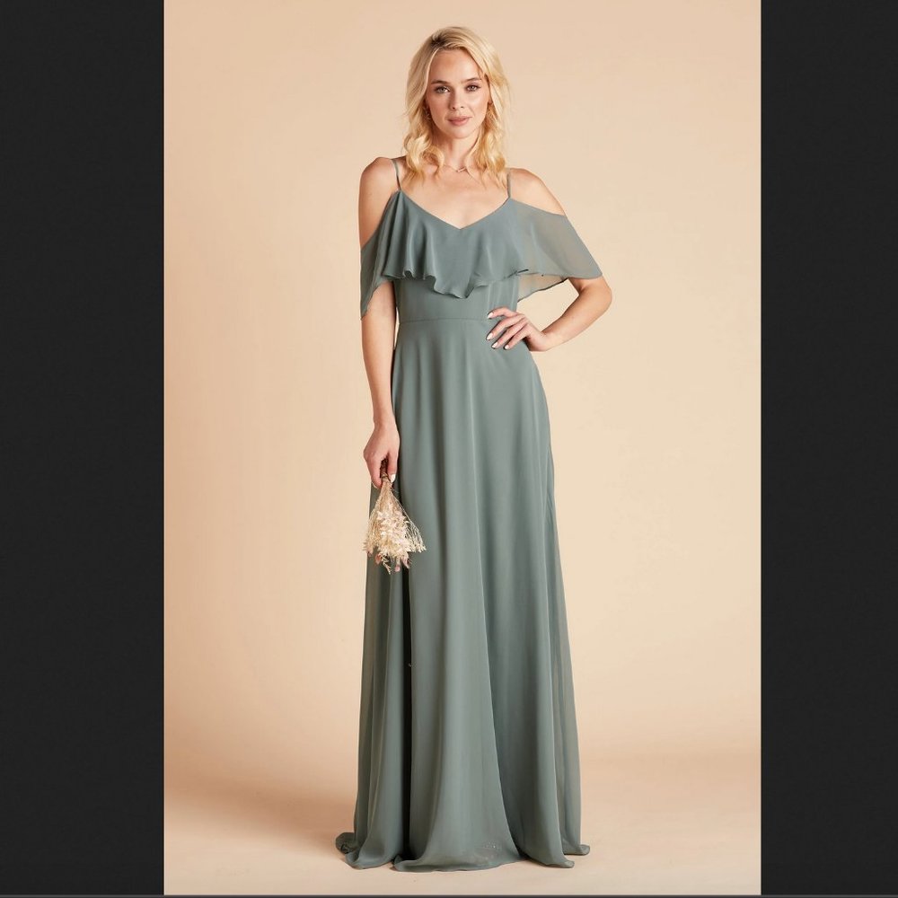 NWT Jane Convertible Dress Chiffon in Sea Glass - Picture 2 of 10